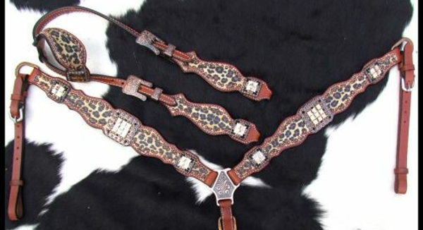 set kopstuk + borstriem cheetah (185)