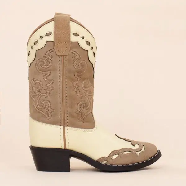 Indu cowboylaarsjes suede beige (2712)