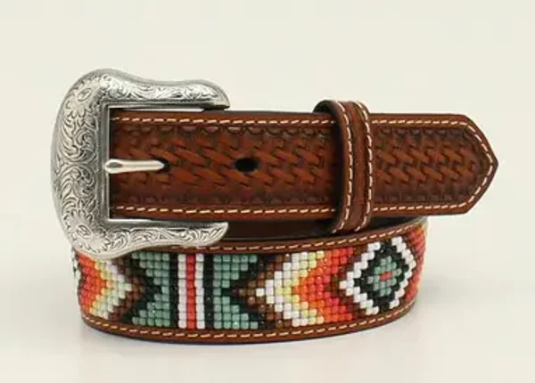 BASKET WEAVE AZTEC BEADED BELT kids (2768)