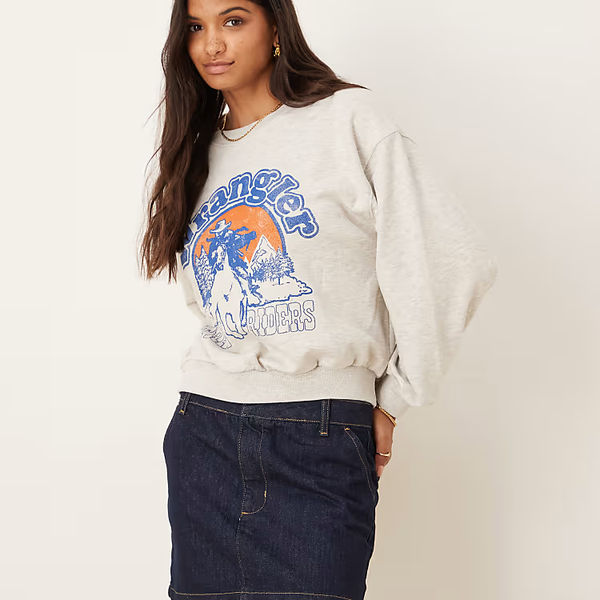 wrangler OVERSIZED SWEAT OAT MELE (2980)