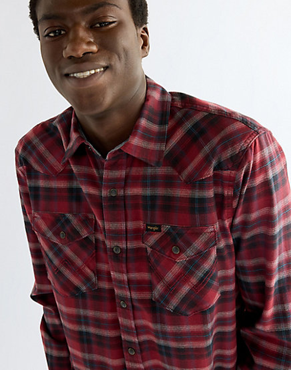 WRANGLER WESTERN SHIRT SYRAH (3165)