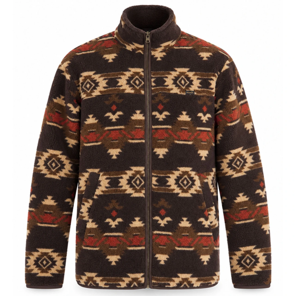 WRANGLER SHERPA FLEECE JACKET AZTEC CHOCOLATE TORTE (3163)
