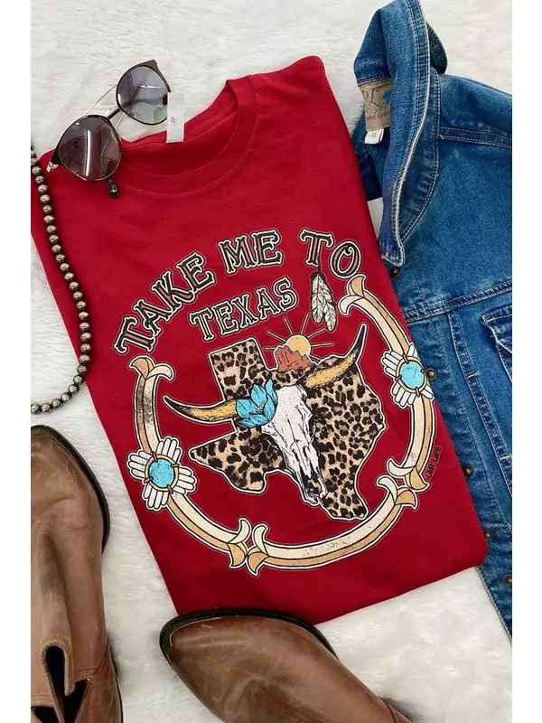 t-shirt 'take me to texas' (2961)