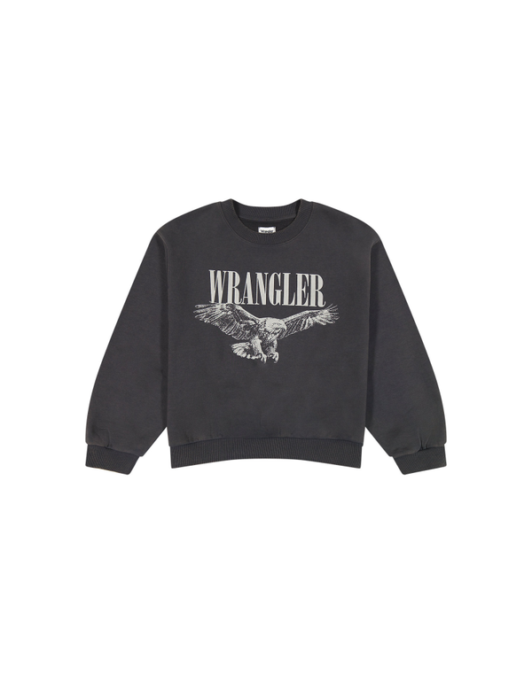 wrangler OVERSIZED SWEAT FADED BLACK (3053)