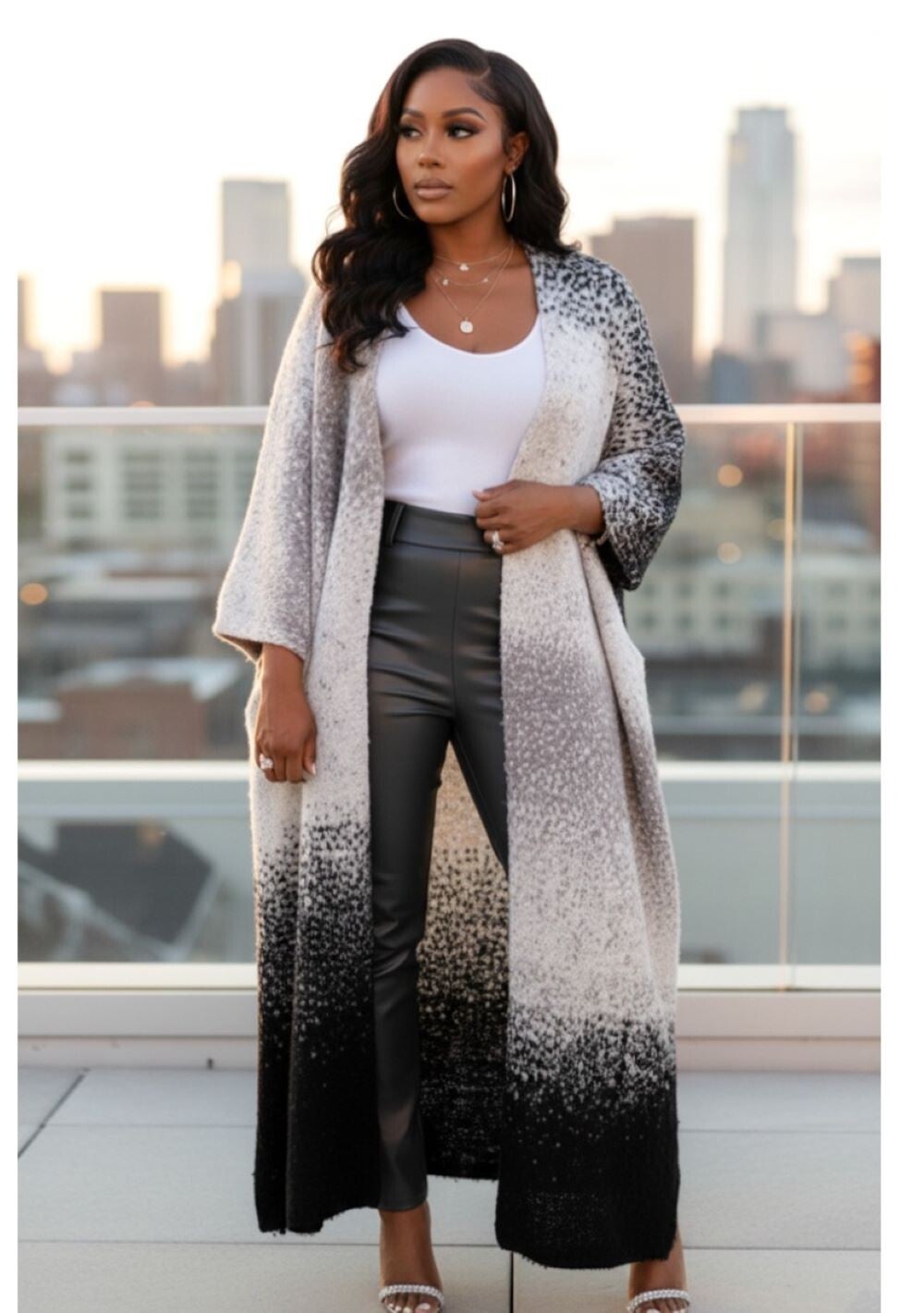 Stylish Open Front Cardigan Sweater