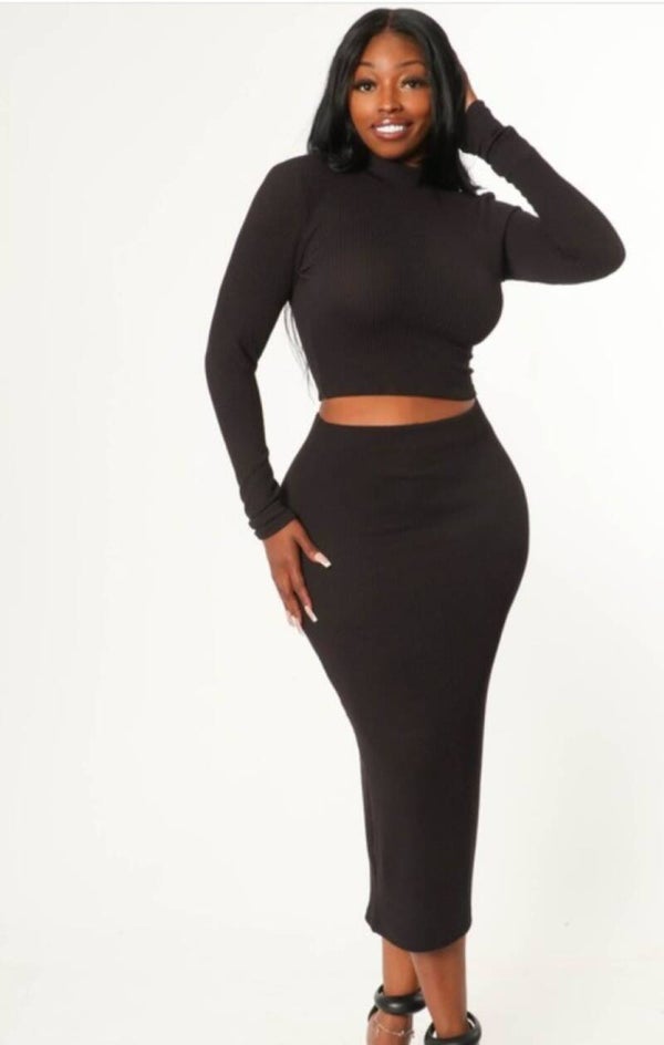 Midnight Curve Tube Skirt