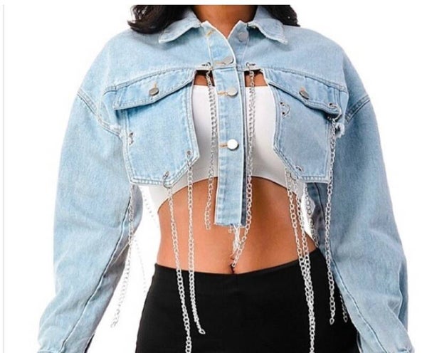 Chain Drip Denim Jacket