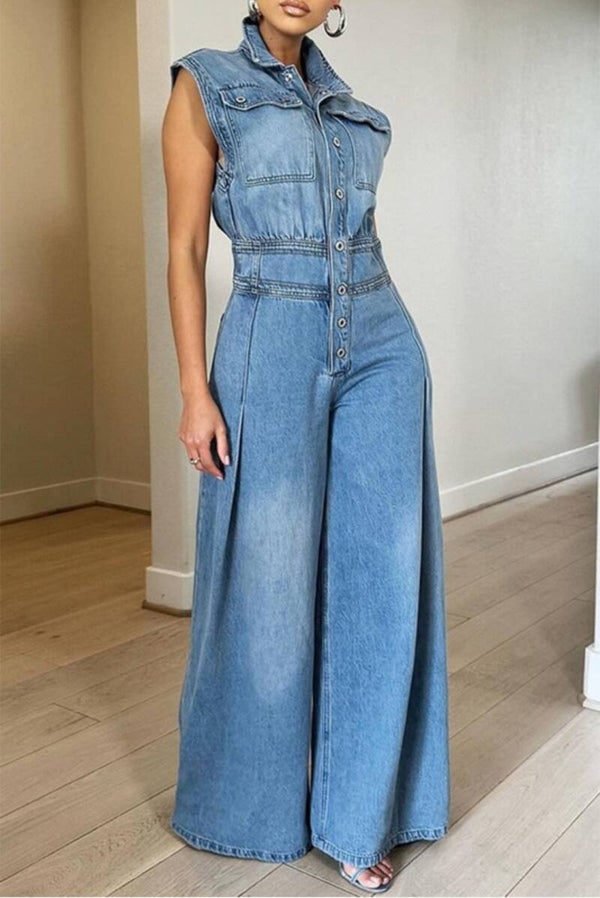 Denim Elegance Jumpsuit
