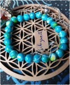 bracelet lithothérapie en pierre naturelles Chrysocolle