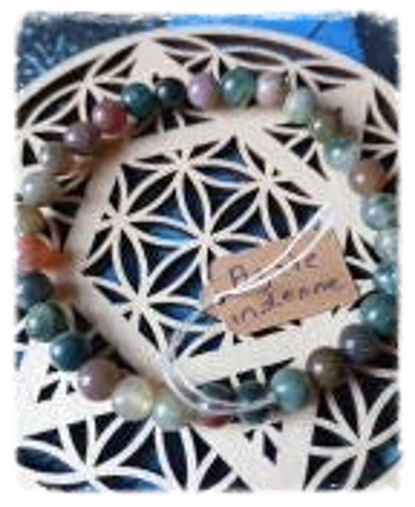 bracelet lithothérapie en pierres naturelles agathe indienne