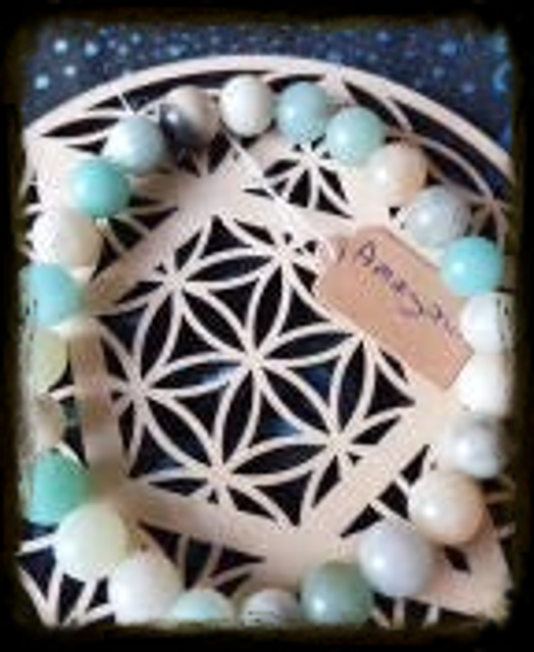 bracelet lithothérapie en pierres naturelles amazonite