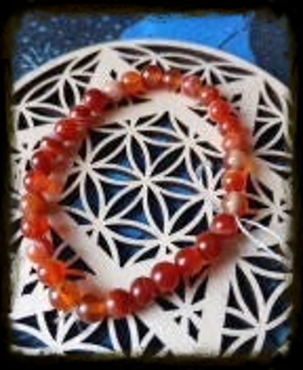 bracelet lithothérapie en pierres naturelles cornaline