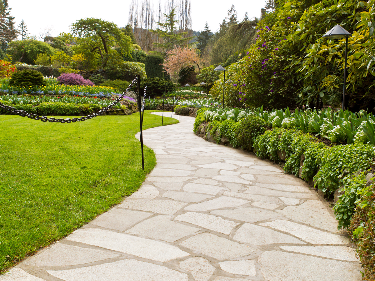 Snygg och välskött trädgård