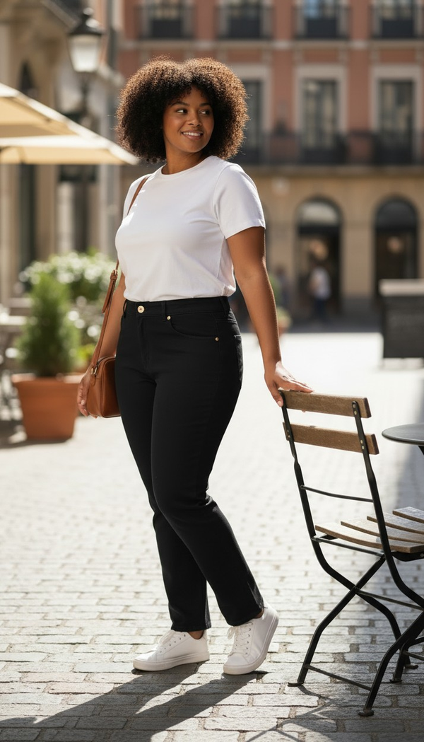 Pantalon noir coton 54