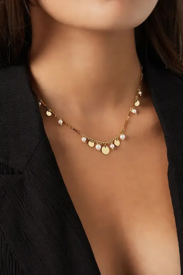 Coined elegance ketting - goud