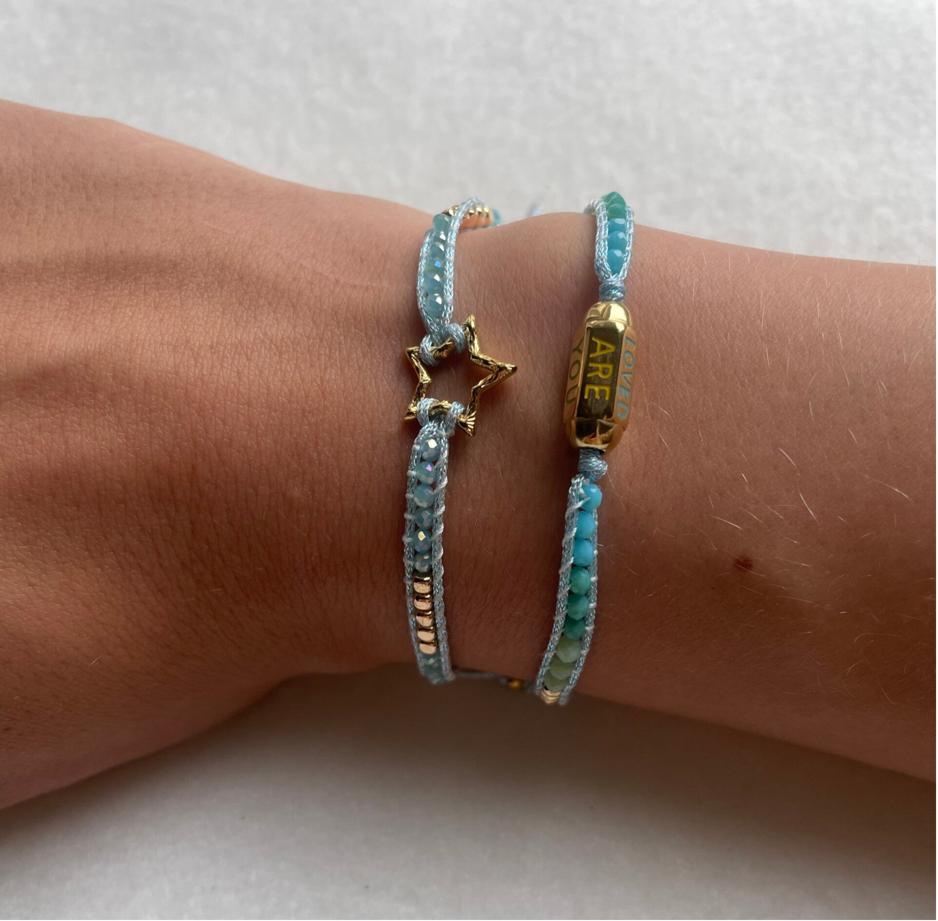 Armband  'Star' Blue Gold