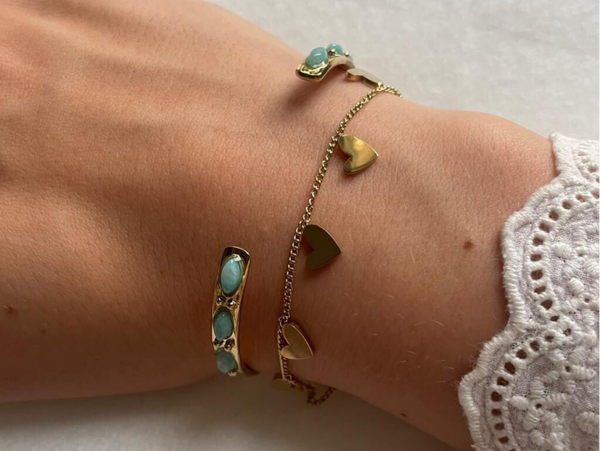 Armband  'Summer' Turquoise Gold