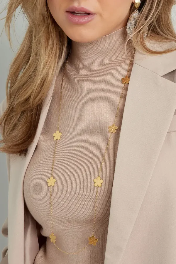 Long Flower Ketting