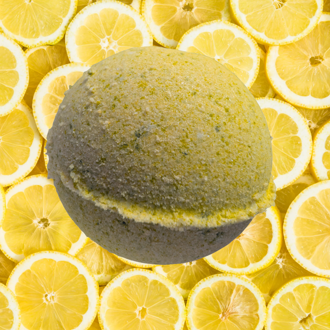 Lemon sherbet bath bomb