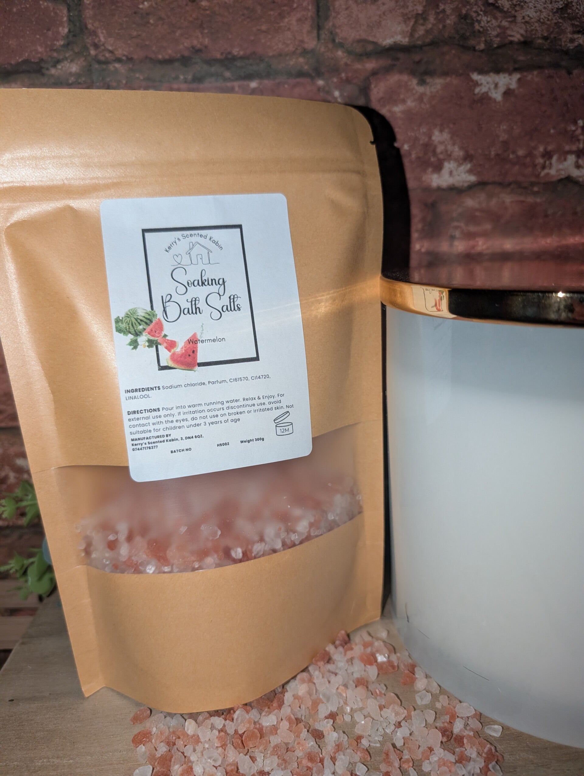 Watermelon Himalayan bath salts