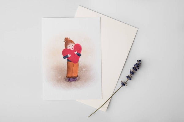 Kaart - ‘Knuffelen’ - Lies en leeuw