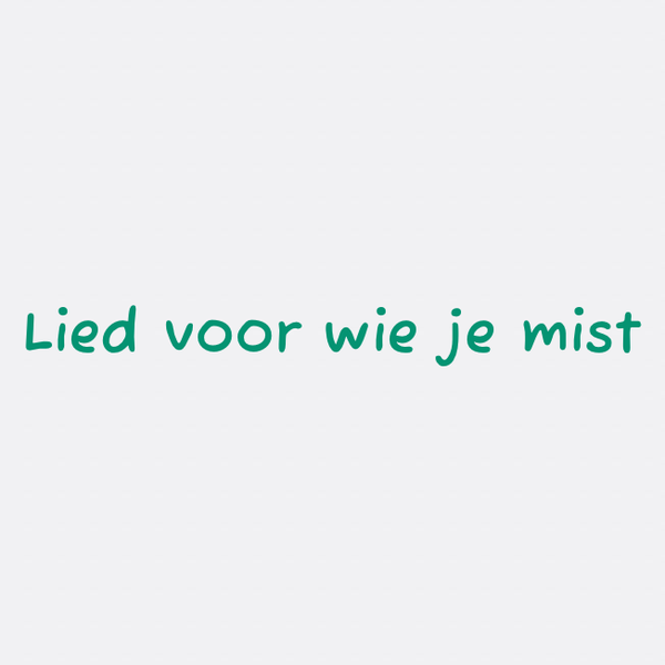 ‘Lied voor wie je mist’ met Eva - Soul Repair Café 2025