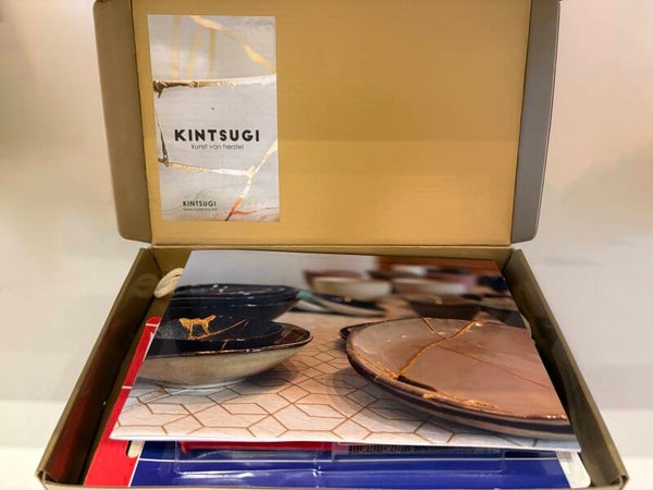 Gouden Kintsugi-doedoos