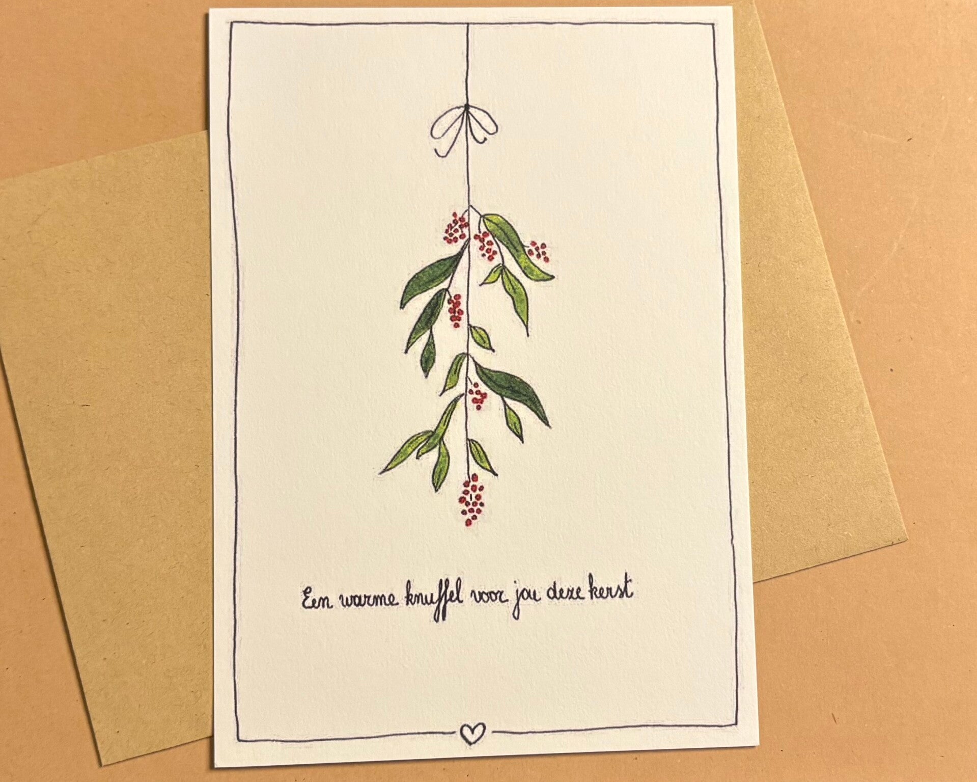 Kerstkaart ‘Een warme knuffel voor jou deze kerst’