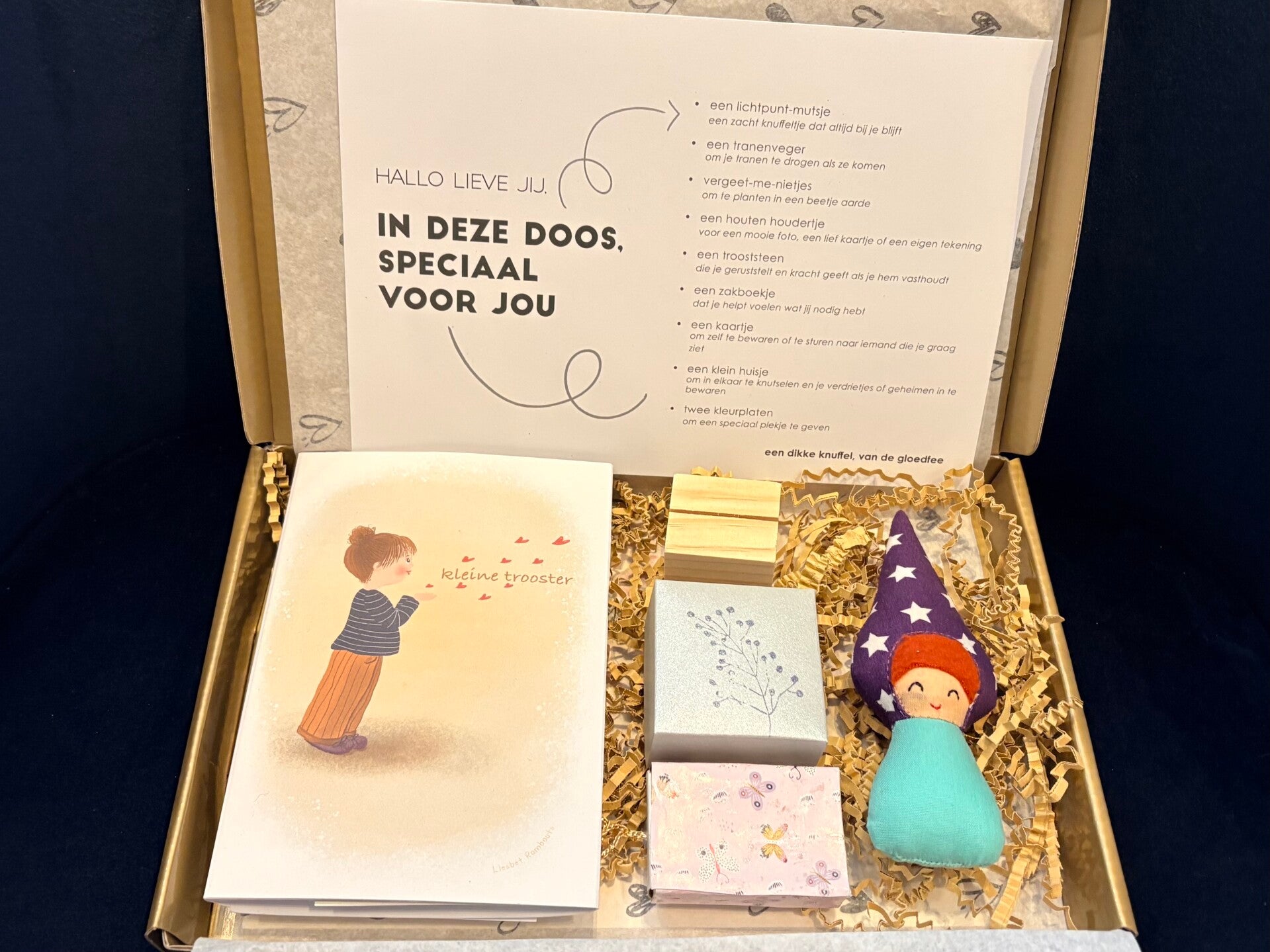 Troostpost-doos voor kinderen ‘De kleine trooster’