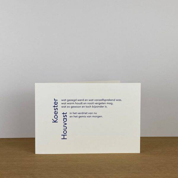 Kaart ‘Koester, houvast’ Marlies Verdoodt