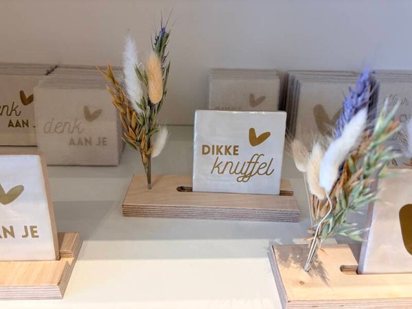 Lief tegeltje ‘Dikke knuffel’