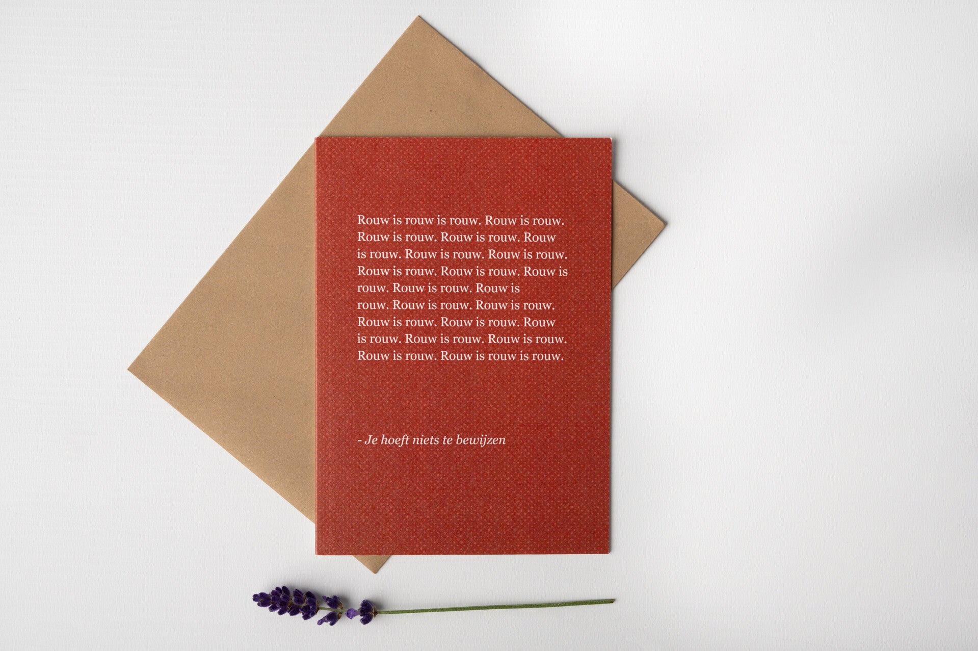 Kaart ‘Rouw is rouw’ - Verlieskunst