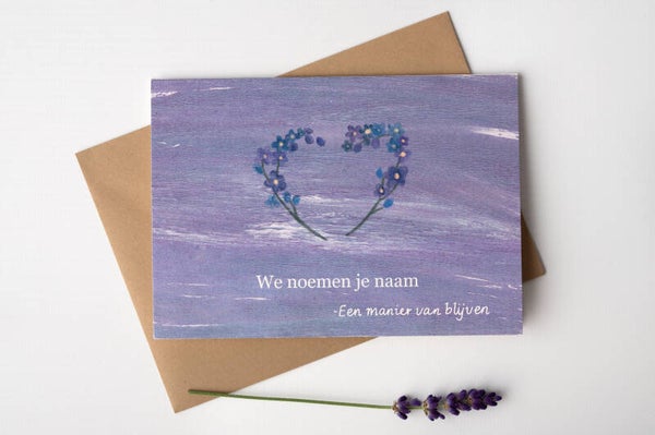Kaart ‘Noemen je naam’ - Verlieskunst