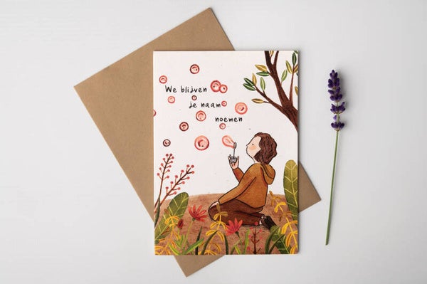 Kaart ‘Naam noemen, kind’ - Verlieskunst