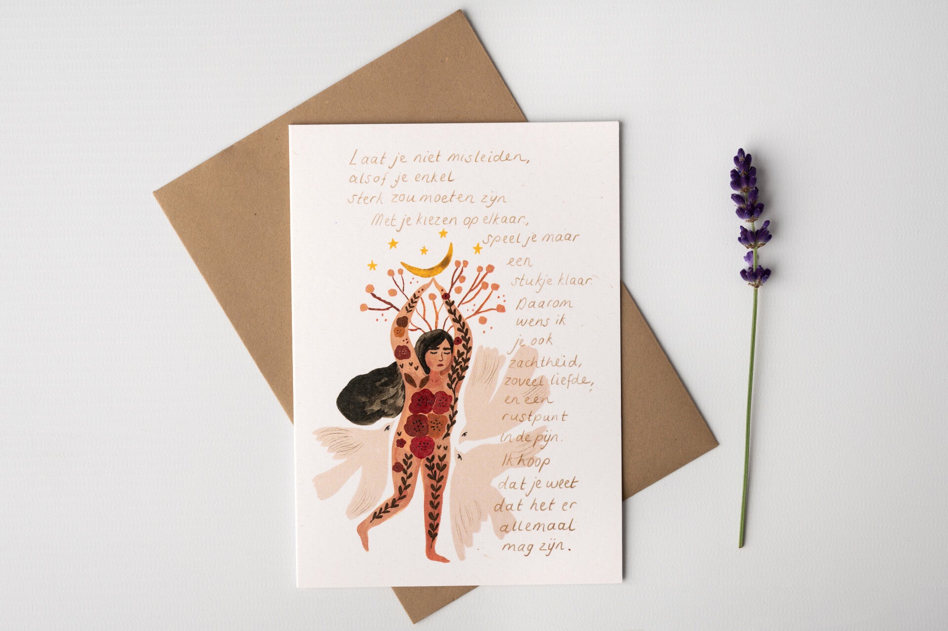 Kaart ‘Laat je niet misleiden alsof je enkel maar sterk moet zijn’ - Verlieskunst