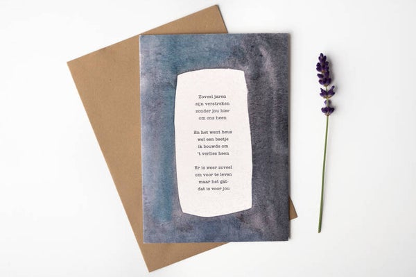 Kaart ‘Jaren verstreken’ Verlieskunst