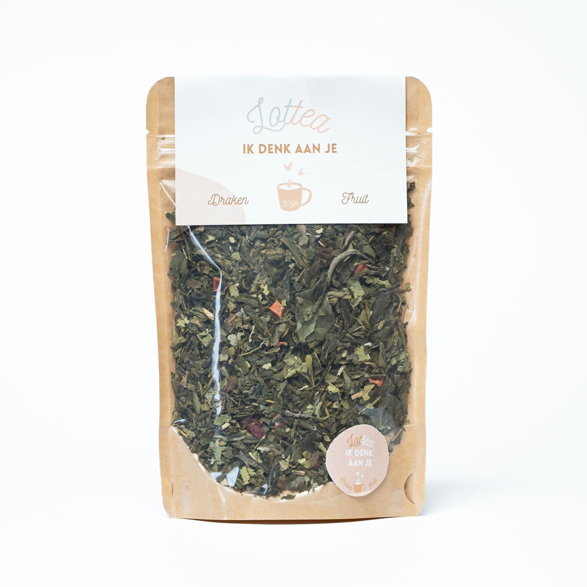 Thee ‘Ik denk aan je’ - combinatie van groen, witte en maté thee - groot formaat