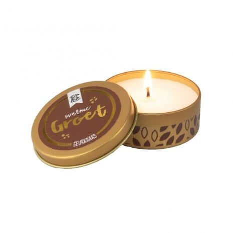 Geurkaars in een doosje ‘warme groet’