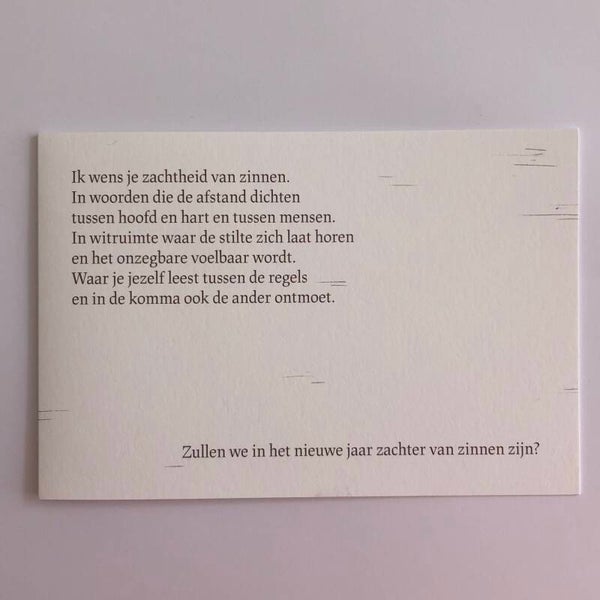 Kaart ‘Wens je zachtheid’ Marlies Verdoodt