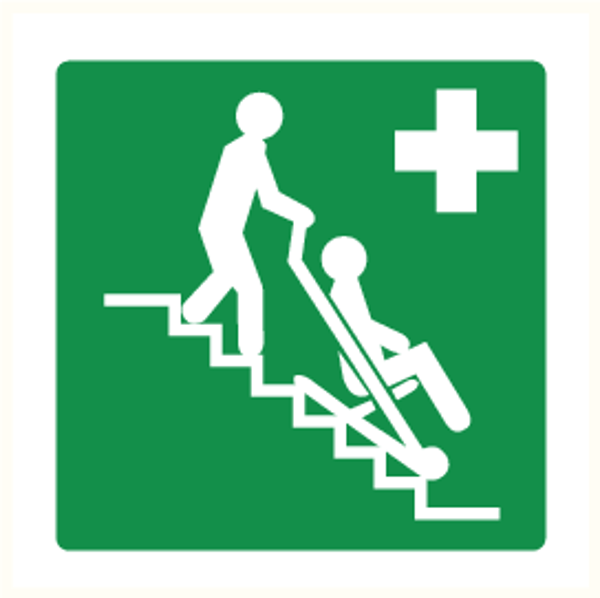 Evacuatiestoel 200x200mm