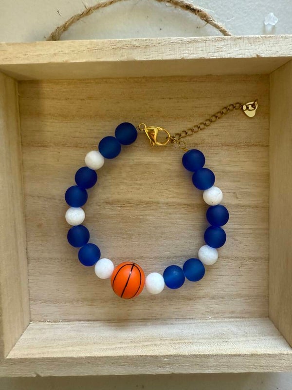 UK Basketball Beaded Bracelet