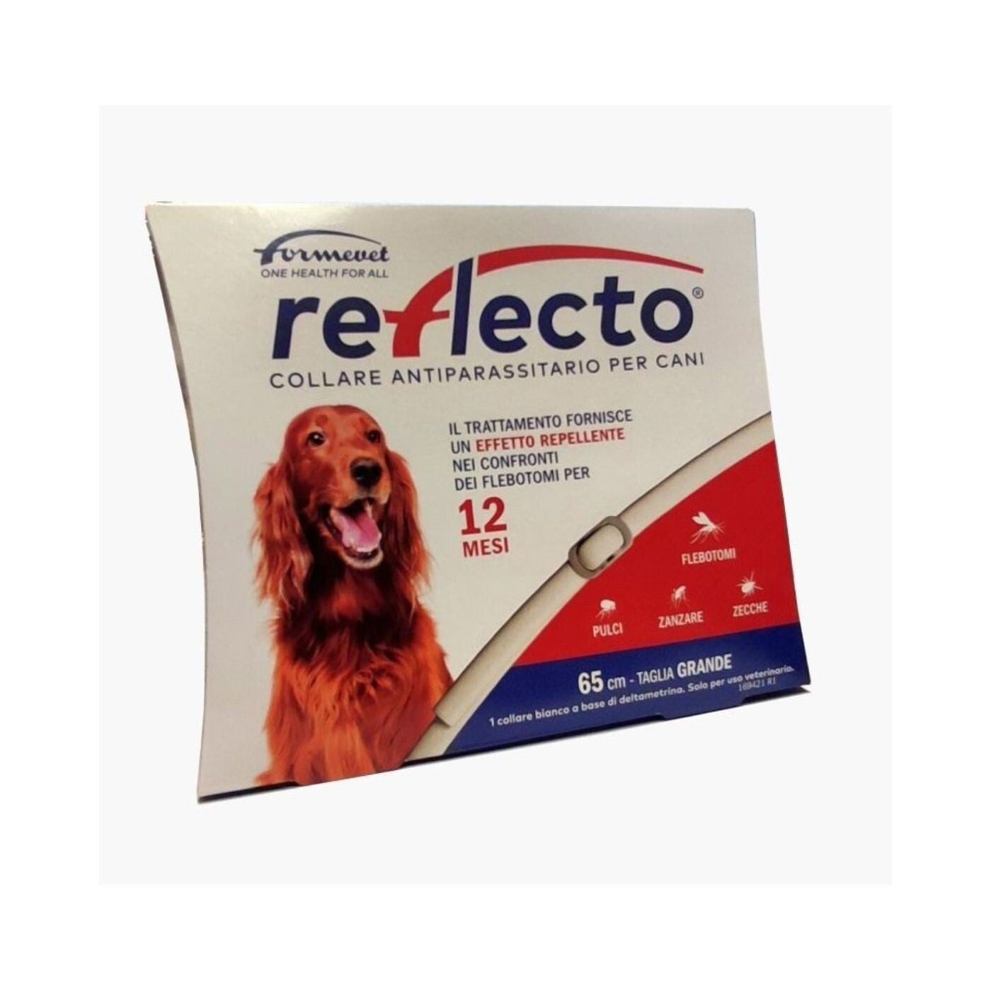 Reflecto Collare Antiparassitario per Cani, 12 Mesi di Protezione, Disponibile per Cani Taglia Medio/Grande (GRANDE 65CM)
