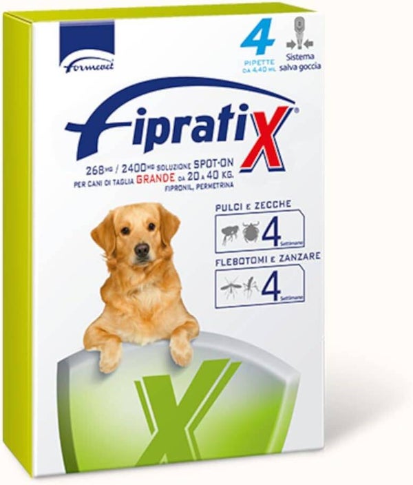 Fipratix 268 Mg/2400 Mg Soluzione Spot-on per Cani di Taglia Grande 20-40 kg