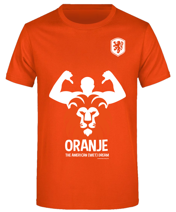 T-shirt Oranje. The American (wet) dream