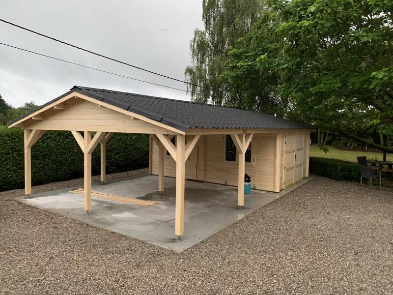 tuinhuis, poolhouse, eiken bijgebouw, goedkoop tuinhuis, blokhut, carport, garage, bijgebouw