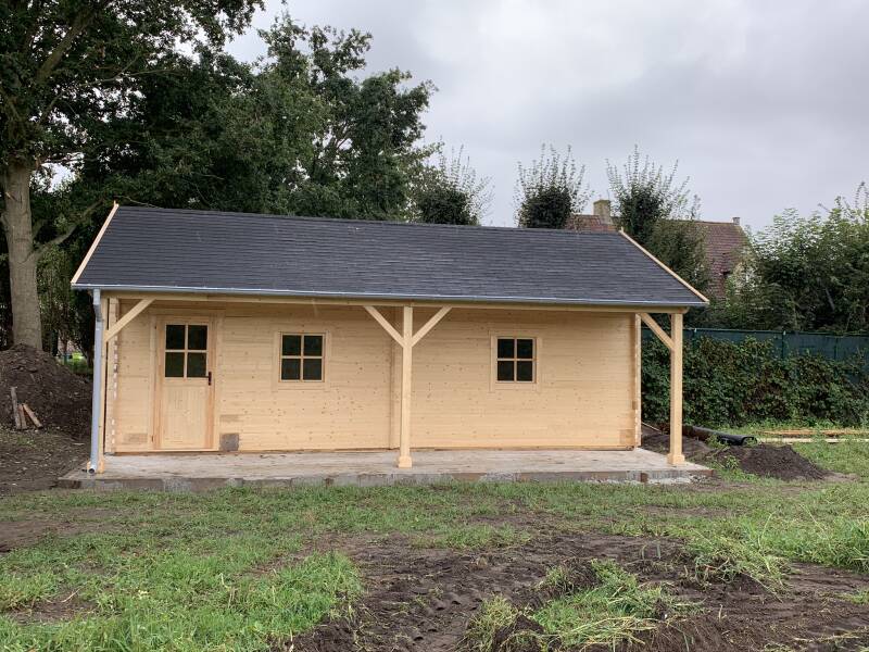 tuinhuis, poolhouse, eiken bijgebouw, goedkoop tuinhuis, blokhut, carport, garage, bijgebouw