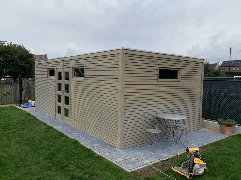 tuinhuis, poolhouse, eiken bijgebouw, goedkoop tuinhuis, blokhut, carport, garage, bijgebouw