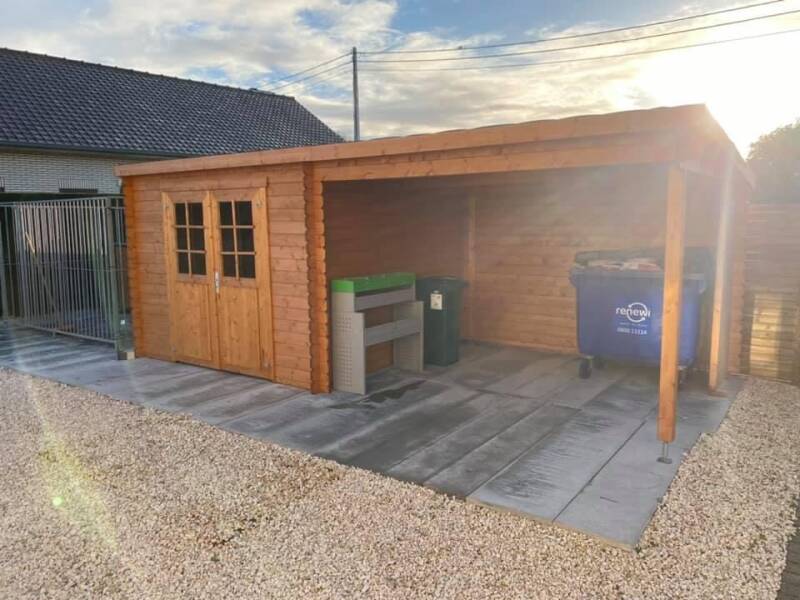 tuinhuis, poolhouse, eiken bijgebouw, goedkoop tuinhuis, blokhut, carport, garage, bijgebouw