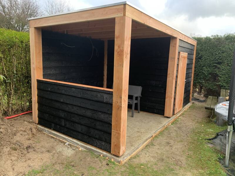 tuinhuis, poolhouse, eiken bijgebouw, goedkoop tuinhuis, blokhut, carport, garage, bijgebouw