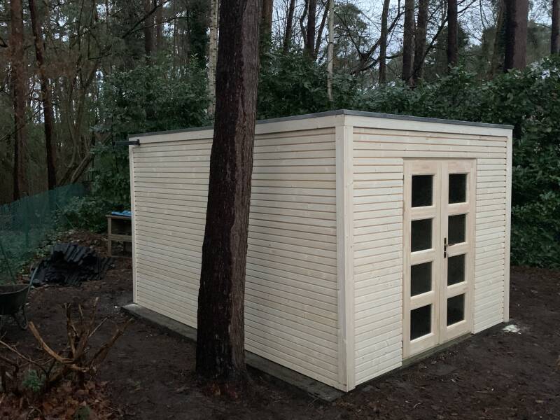 tuinhuis, poolhouse, eiken bijgebouw, goedkoop tuinhuis, blokhut, carport, garage, bijgebouw